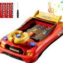 Racing Adventure Car Steering Wheel with 12 Music, Toddler Simulated Driving Racing Car Game with Reality Sound, Musical Steering Wheel Toys for Boys Girls Over 3 Years