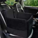 Dog Car Seat, Car Dog Seat for Small Sized Dogs, Dog Booster Seat with Safety Leash, Portable Car Seat, Car Dog Travel Bed for Back and Front Seat,Black