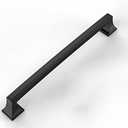 Amerdeco 9Pack Matte Black Cabinet Hardware - 7.5 Inch(192mm) Hole Center Kitchen Cabinet Handles for Bathroom and Dresser Pulls - ZH0010
