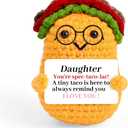 2 Pack Keyrose Best Friend Birthday, Cute Mini Positive Crochet Taco, Small Funny Handmade Emotional Support Taco