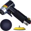 2" & 3" Dual Action Mini Air Sander, Random Orbital Pneumatic Polisher Kit with Pads & Accessories, High Speed Air Angle Sander for Auto Body, Wood, Metal, and Furniture Polishing