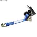 Lumber Rack Ratchet Straps, W/J-Hook (2PCS), 1.4" Black Square Tube Mount, 1.5" Wide x 7.5' Long, Blue Ladder Rack Ratchet Straps, 500 lbs Load Heavy Duty, Truck Rack Straps, Pipe/Roof Rack Strap