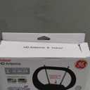 GE Modern Loop Rabbit Ears Indoor TV Antenna, 15 inch Extendable Dipoles, 4K 1080P VHF UHF, Tabletop Antenna, Digital HDTV Antenna, Smart TV Compatible, 4ft Coaxial Cable, Black, 33675