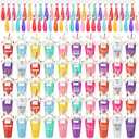Tioncy 50 Sets Employee Appreciation Cups 24oz Plastic Thank You Tumblers with Lids Straws Keychains Cards Staff Bulk Thank You Gifts for Teacher Nurses Graduation Gifts(Classic)