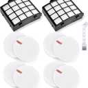 Leadaybetter AZ2002 Vacuum Filter Replacement for Shark Vertex DuoClean PowerFin Upright Vacuum AZ2000 AZ2000W AZ2002, 2 HEPA, 4 Foam and 4 Felt Filters, Replace Part XHFAZ2000, XFFKAZ2000