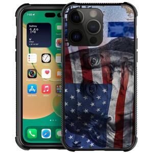 DJSOK Compatible with iPhone 14 Case, Design Pattern Back Bumper Anti Scratch Reinforced Corners Soft TPU Caver, Cases for Men Women-Lucky Dollar American Flag