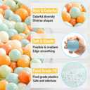 Ball Pit Balls, Safe Non-Toxic BPA-Free Crush-Proof Plastic Balls for Toddlers, Gift for Kids Birthday & Christmas, for Indoor Playpens, Party Decorations & Amusement Activities