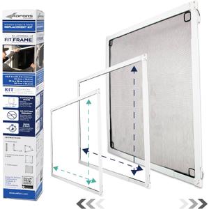 ADFORS Custom Window Screen Replacement Kit, Adjustable Screen Frame, and Mesh