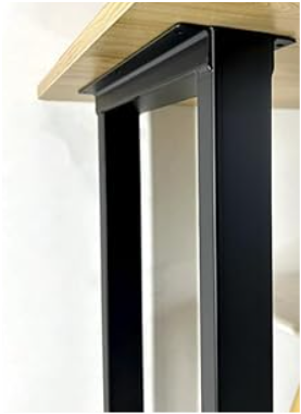 Steel Table Legs Set of 2 for Dining/Coffee Tables, Height Rectangle Metal Legs with Feet  Size 16*12.