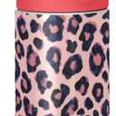 ALAZA Pink Leopard Animal Cheetah Pattern Kids Water Bottles with Lids Straw Insulated Stainless Steel Water Bottles Double Walled Leakproof Tumbler Travel Cup for Girls Boys Toddlers 12 oz,Pink