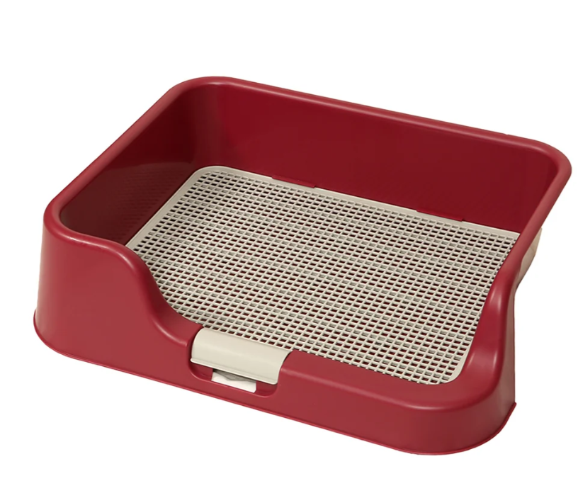 Dog Pet Potty Tray Training Toilet Raised Walls T1, Wine