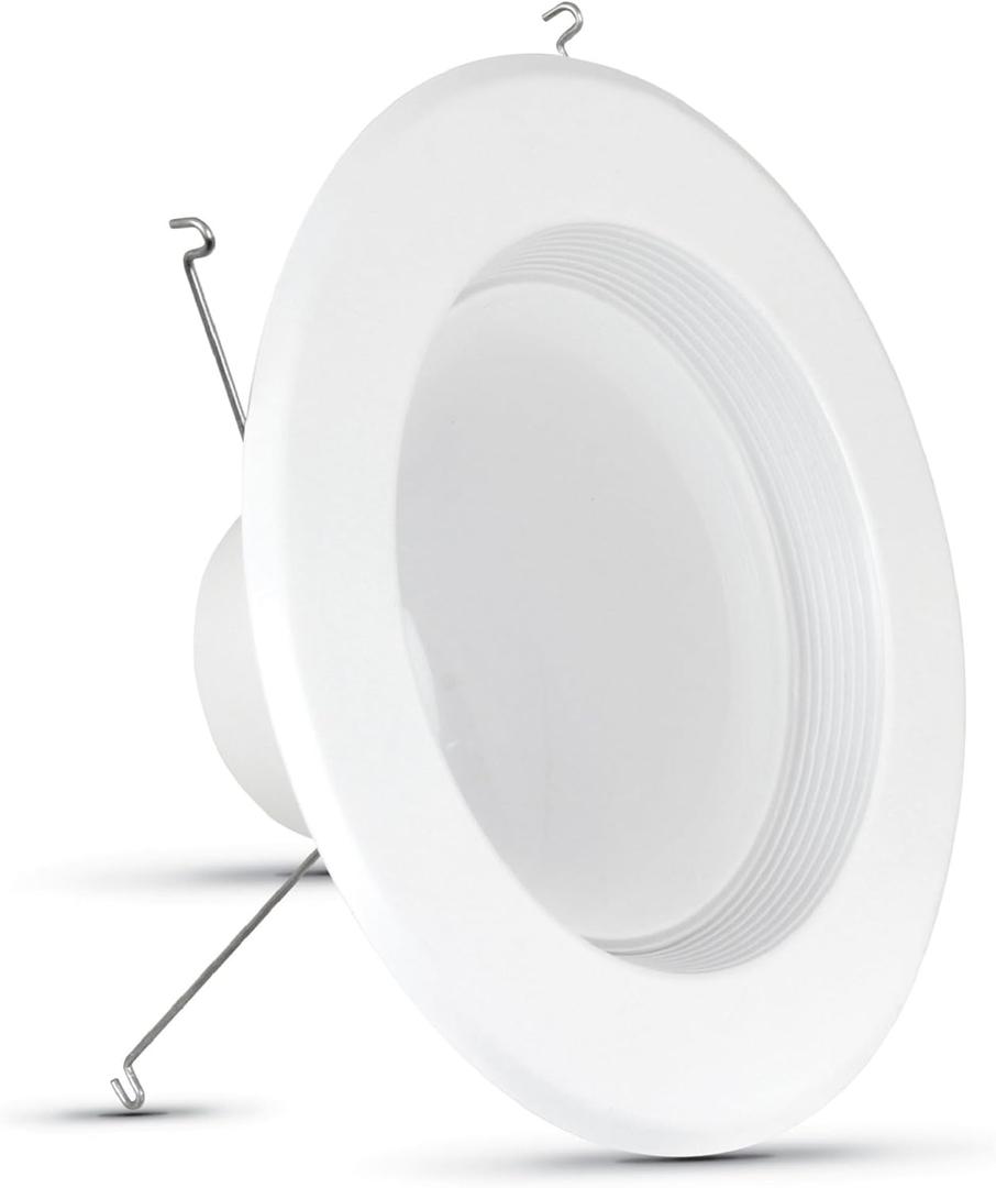 Feit Electric LED Recessed Downlight, fit Most 5-6" Housing Cans, Baffle Trim, Dimmable, 75W Equivalent 10.2W, 925 LM Retrofit kit, 75 Watt, 5000K Daylight, 6-Pack LEDR56B/950CA/MP/6 (5-6 Inches)