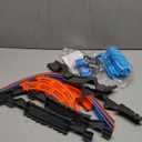 LILYBUDS Toy Car Track Gift Set for Boys Kids Age 3-5 4-7 8-12, Long Race Tracks with 4 Action Loops and 4 High-Speed Slot Die-Cast Race Cars, 35+ Pieces Race Tracks to Create Multiple Configurations