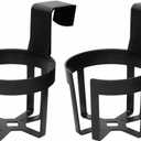 Custom Accessories Large Plastic Cup & Beverage Holder, Black, 44oz (3.5L), Pack of 2