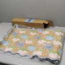 Dunzy Hydrangea Doormat Blue Scalloped Hydrangea Bow Coir Door Mat Spring Indoor Outdoor Front Non-Slip Welcome Mat Decorative Rug for Home Entrance Porch