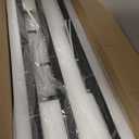 43" Black Modern LED Ceiling Light with Remote, Dimmable 64W 4 Lights