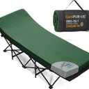 CYMULA Camping Cot Mattress 2in Memory Foam Sleeping Pad,Soft Warm Non-Slip Camping Mattress Topper with Retaining for Adults,Portable Roll up Pad for Travel（only Mattress）