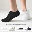 3 x Sunm Boutique No Show Socks Womens Low Cut & Non Slip, Invisible Liner Casual & Formal Socks, Flat Boat Line 3 Pairs (M)