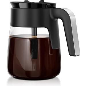 12 Cup Coffee Pot Replacement for Ninja Coffee Maker CFP101 CFP201 CFP301 CFP250A CFP300 CFP305 CFP307 CM400 CM401 CFN601 CF090 CF091 CF092, Glass Carafe for Ninja with Brew-Through Lid