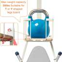 TJ.MOREE Over The Door/Wall Mount Ironing Board Hanger, Laundry Room Iron and Ironing Board Storage Holder, White