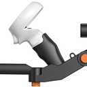 VR Gunstock for Meta Quest 2 Quest 3 Quest 3S Quest Pro Adjustable FPS Gaming Controller Accessories with Quick Magnetic Attachment Cheek Pad for Immersive VR Gameplay (Black)