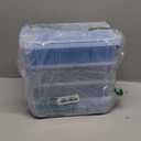 Art Supply Storage Organizer with 2 Removable Trays, 4-Layer 11QT Durable Craft Organizers and Storage for Sewing, Tool, Office Supplies, Art, Craft Supplies (Blue)