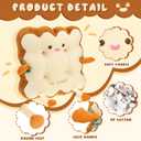 Kigley 2 Pcs Cute Chair Cushion Bread Pillow Toast Seat Cushion Bread Plush Pillow Cushions Memory Foam Kawaii Office Desk Chair Car Accessories Food Pillows Gift for Birthday Sofa Bedroom Home Decor