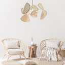 LightInTheBox Boho Bamboo Rattan Chandelier  Woven Wicker Pendant Light Fixture, Farmhouse Sputnik Rattan Ceiling Light for Living Room, Dining Room, Bedroom