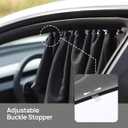TPARTS Side Window Sun Shade for Tesla Model 3 2018-2026 (Including Model 3 Highland 2024+), Privacy Curtain Blinds Front & Rear Window Shade Blackout Drapes Set of 4 (Standard, Premium, Performance)