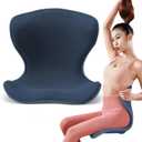 Lumbar Support for Office Chair Back Support for Computer Chairs, Gaming,Home - Working, Ergonomic Back Cushion for Lower Pain Relief,Improve Posture, Floor Seat,Meditation Chair. (Blue)