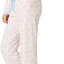 PJ Salvage Women's Playful Prints Open Leg Pj Pants (White, XS)