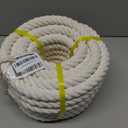 Natural Cotton Craft Rope 1 Inch x 50 Feet, 4-Strand Twisted Cotton Ropes, Natural Thick White Soft Rope Cord for Sports, Decoration, Pet Toys, DIY Crafts, Indoor & Outdoor Use