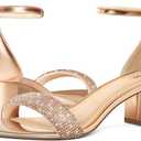 PIZZ ANNU Women's Low Block Chunky Heels Sandals Comfortable Open Toe Ankle Strap Party Dress Pump Shoes Strappy Buckle Heeled Sandal with 2 Inches Tall Thick Heel Design (Pink) 8