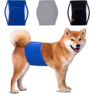 Dog Diapers Male, ACDOK Reusable Belly Bands for Male Dogs Wraps (Pack of 3) Upgrade Durable Delly Diapers for Dogs (Large (Pack of 3))