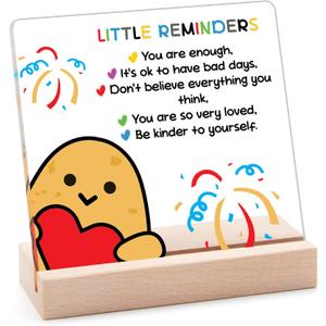 FEXIA Inspirational Appreciation Gifts for Teachers, Thank You Gifts for Women, Motivational Quote Acrylic Sign Desk Decor with Wooden Stand 4 * 4 Inches (Fireworks)