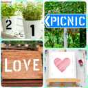 7 Inch 42 Pcs Reusable Letter Number Symbol Stencils, Plastic Painting Templates for Wood Wall Fabric Rock Chalkboard Signage School Door Porch DIY Art Craft Decoration Projects