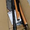 Tripod Easel TV Stand for 43 to 65 Inch LCD LED OLED Screen, Height Adjustable and Swievel TV Stand, Portable Corner TV Floor Stand with Wooden Tray, VESA 400x400mm, Minimalist Black Walnut