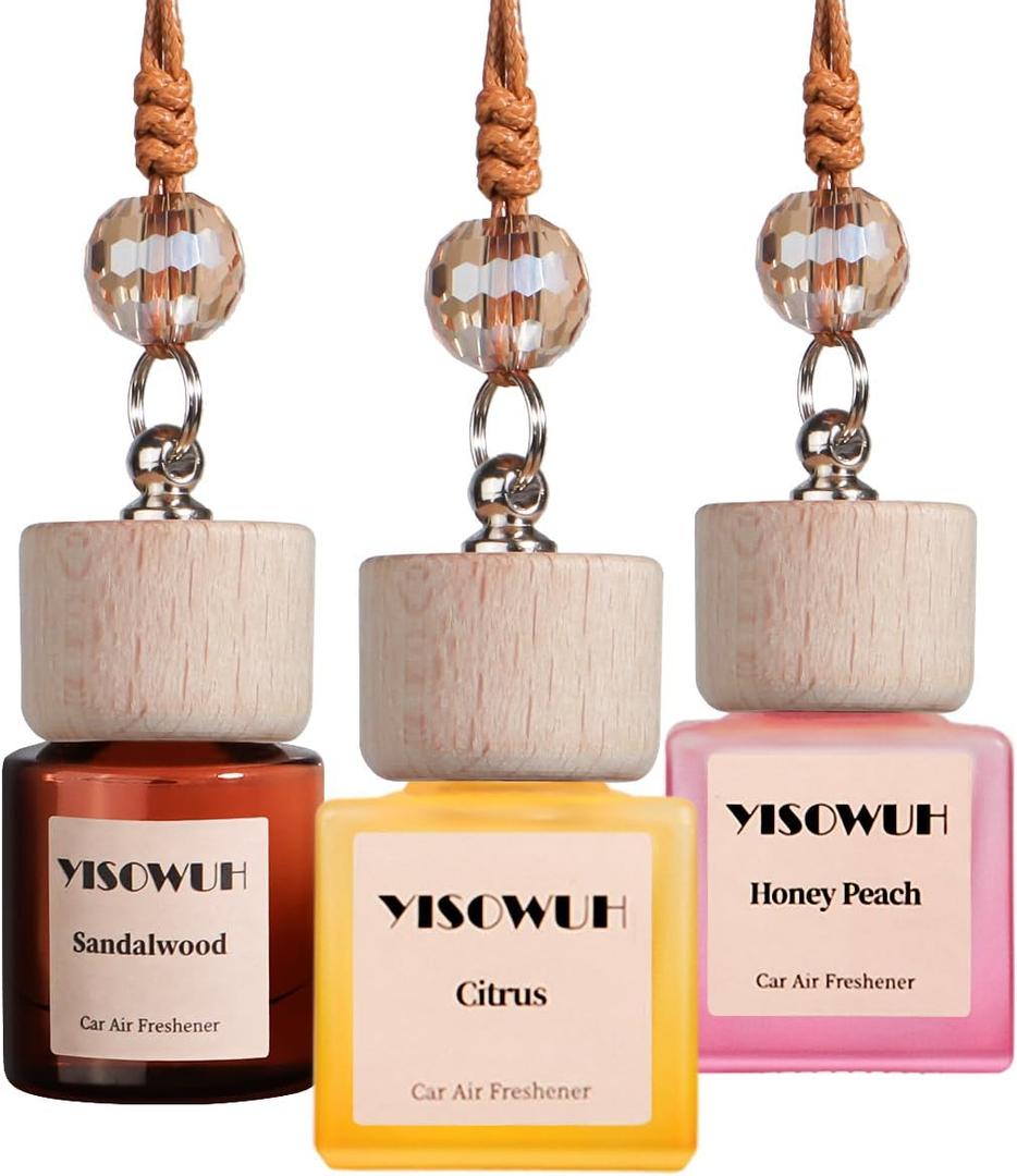2 x Car Air Fresheners 3-Pack Long Lasting Hanging Freshener for Auto and Home, 3pcs Sandalwoodt&Citrus&Fruit
