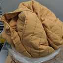 Pumpkin Yellow King Size Quilt Bedding Sets with Pillow Shams, Mustard Lightweight Soft Bedspread Coverlet, Quilted Blanket Thin Comforter Bed Cover for All Season, 3 Pieces, 104x90 inches