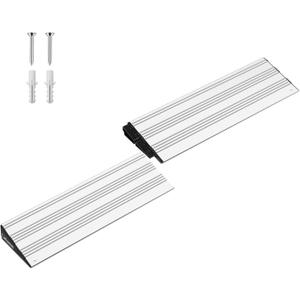 LIEKUMM 1 InchRise Aluminum Ramp, 4400lbs Capacity Door Threshold Ramp, Entrance Ramps for House, Suitable for Garage StepsRelatively Low Wheelchair Ramps, Silver