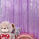 JYFLZQ Lavender Sequin Backdrop Curtains for Party 2ft x 8ft 4Panel
