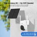 ARENTI 4G LTE Cellular Solar Security Camera Outdoor with AOV 24/7 Recording, 2K HD 10040mAh Battery 8W Solar Camera Outdoor Wireless 360 PTZ Motion Alerts Two-Way Audio IP65, Compatible with Alexa