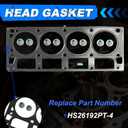 6.0 Full Head Gasket Set w/Head Bolts Fit for Chevrolet 04-06 ES72220
Fit for Cadillac GMC Silverado 2500 Hummer H2 Saab 9-7X HD 6.0L 2004-2006 HS26192PT-4