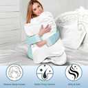 Butterfly Pillowcase for Cervical Pillow, Thickened Soft Fabric, Replacement Cover for Ergonomic Contour Neck Pillow, Zipper Closure, Machine Washable, White Pillowcase Only
