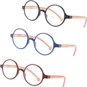 Round Reading Glasses Women Men Blue Light Blocking Circular Readers Unisex Ultra Lightweight Circle Cheaters Glasses (Matte-3 Mix Color)