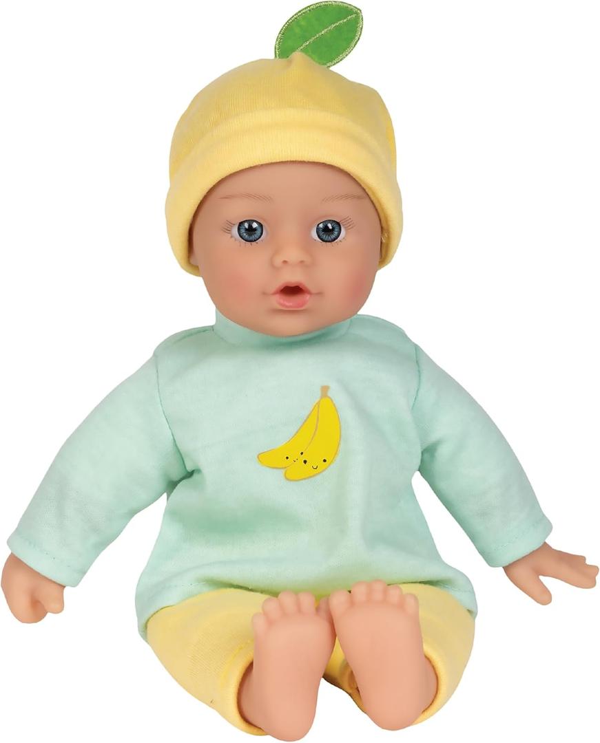Adora Sweet Baby - 11 Soft & Cuddly Baby Doll, Realistic Features, Gentle Scent, Machine Washable, Lightweight & Easy to Hold | Adorable Playmate (Banana) (Green/Yellow)