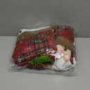 Christmas Chair Covers Set of 4, Christmas Chair Decorations, Santa Snowman Chair Back Cover for Kitchen Dinning Room Holiday Party Decor (Large, Red+green)