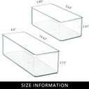 Qilinba 8 PACK Drawer Organizer Bins Bathroom Deep Drawer Silverware Organizers Clear Stackable Storage Bins for Vanity, Pantry, Office, Cabinet, Kitchen Counter Organization and Storage