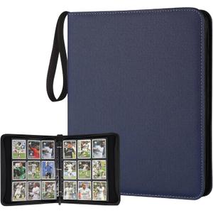 GERMUN 9 Pocket Card Binder, Premium Zip Trading Card Binder, 720 Double Sided Pocket PU Card Collection Binder, Collector Card Album, Card Folder for MTG, TCG, Sports Cards, Game Cards (DARK BLUE)