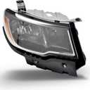 Headlights Assembly Compatible with Jeep Compass 2017-2021, Headlamp Right Passenger Side Replacement CH2503295 55112706AF (Halogen Type)